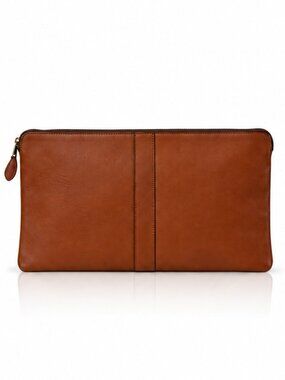 Vintage SAMSONITE Brown Leather Zippered Document Laptop Pouch